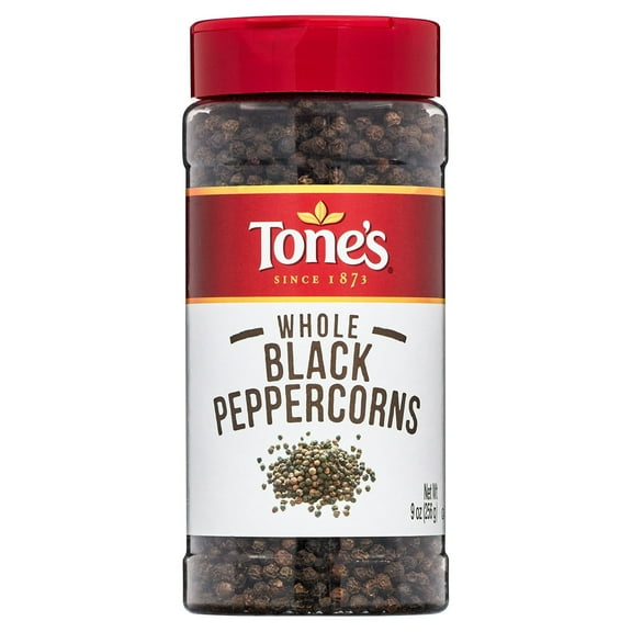 ( 3 Pack ) Tone's Black Peppercorns Whole, Kosher, 9 oz