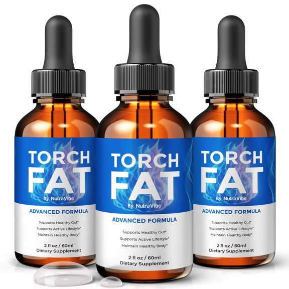 (3 Pack) Torch Fat Natural Daily Liquid Formula Designed to Align with Fitness Goals, Support an Active Lifestyle & Body Balance | Just a Few Drops for a Fit-Focused Routine (90 Servings)