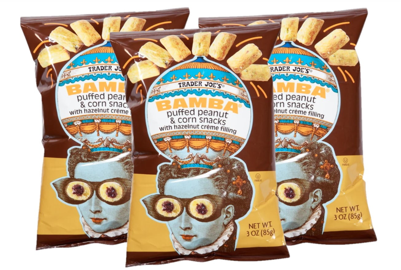 3 Pack Trader Joe's Bamba with Hazelnut Creme Filling, 3 Oz