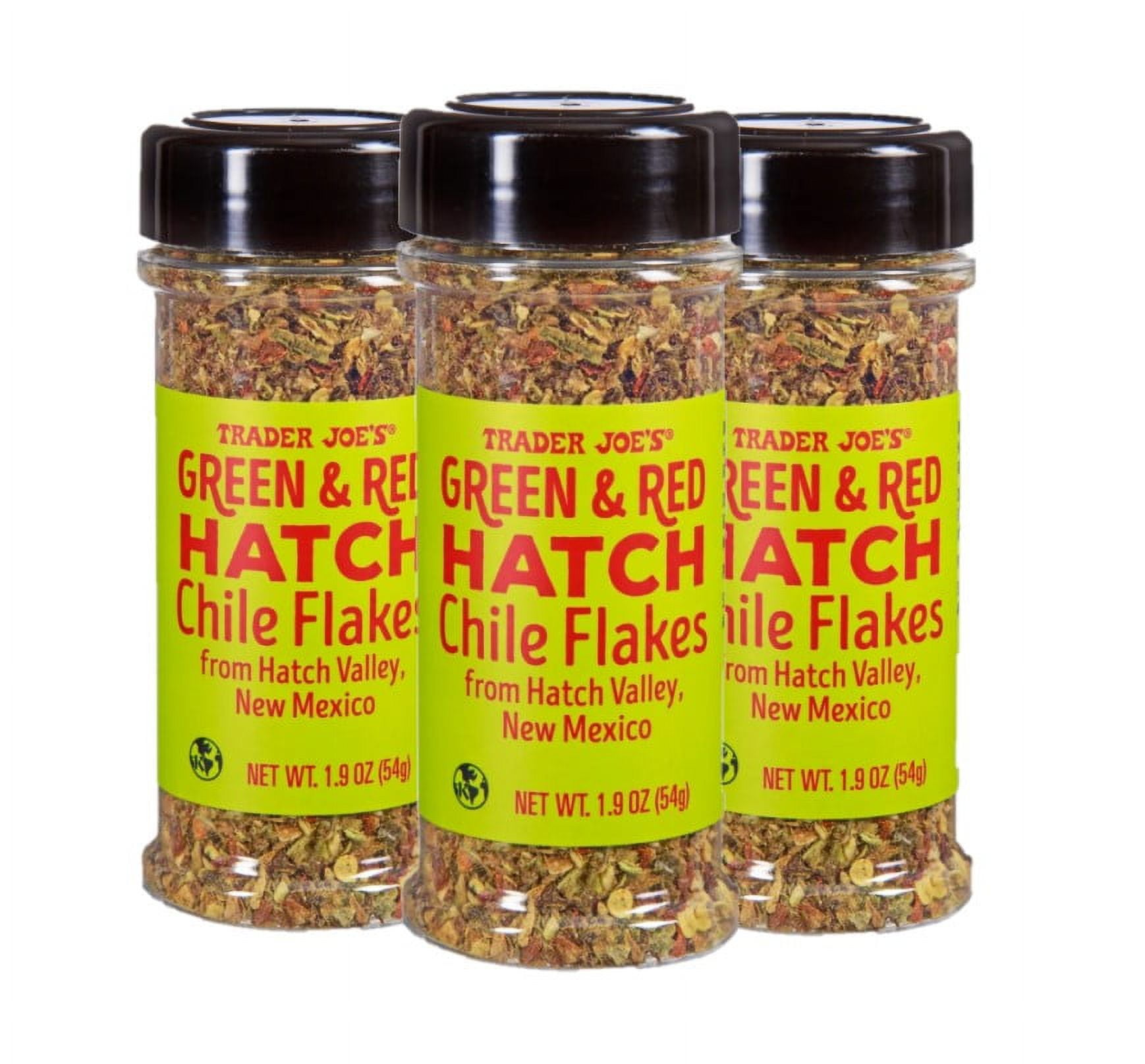 3 Pack Trader Joe's Green & Red Hatch Chile Flakes, 1.9 Oz