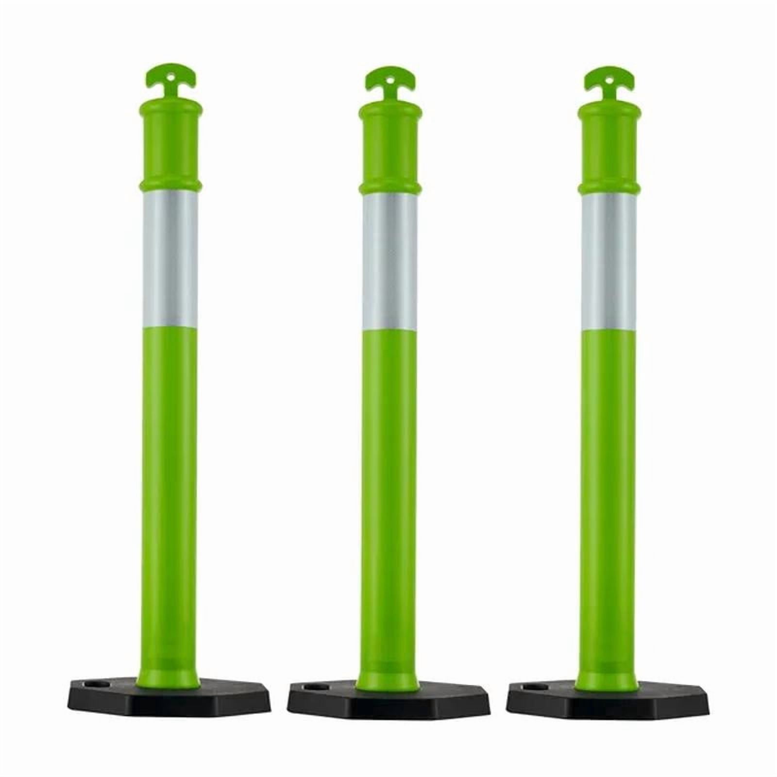 Weighted Posts 3 Pack Traffic Delineator Posts, Traffic Safety Cones with Weighted ...