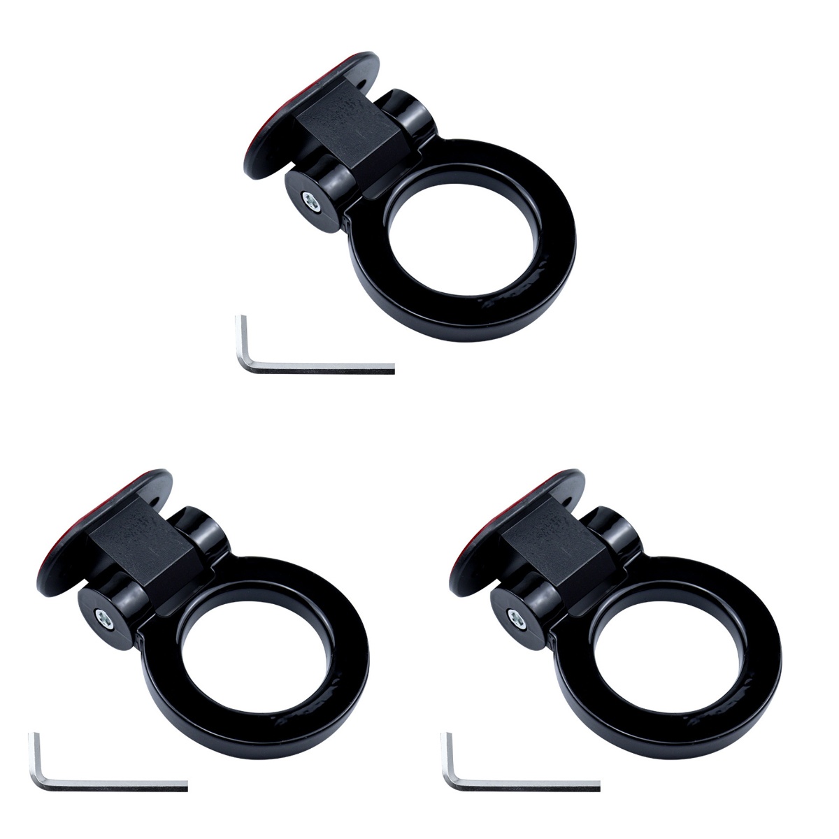 3 Pack Trailer Hitch Race Car Decorations Stickers Adorn Simulation Tow Hook Styling Towing