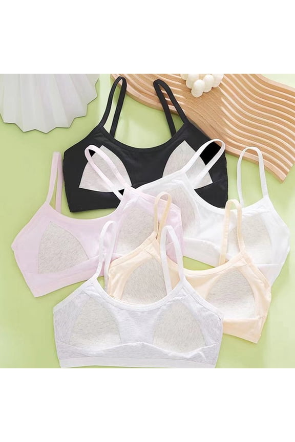 3 Pack Training Bra for Girls Seamless Sports Bra, Padded Everyday Bra Bralette,Crop Cami Tank Top 12-16 Years