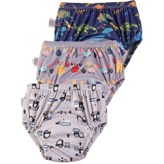 3 Pack Training Underwear, Cotton Absorbent Unisex Toddler Pee Pants for Boys & Girls Training Pants