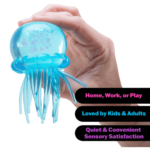 3-Pack Translucent Squishy Jellyfishp Fidgets - Non-Toxic Maltose Gel Stress Balls for Classroom Rewards & Office Desk