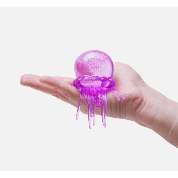 3-Pack Translucent Squishy Jellyfishp Fidgets - Non-Toxic Maltose Gel Stress Balls for Classroom Rewards & Office Desk