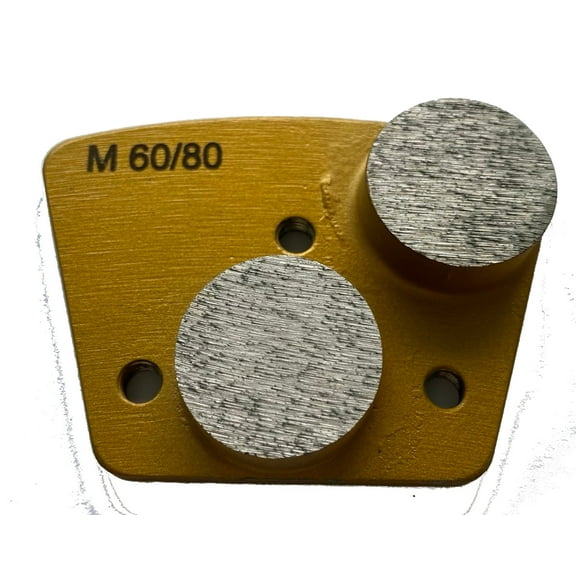 (3-Pack) Trapezoidal Diamond Grinding Discs Grinder Pads Compatible with ASL/ Iron Horse Grinders, Grinding Concrete Floor, 60/80 Grit, Standard Bond