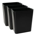 thumbnail image 1 of 3-Pack Trash Cans 4.5 Gallon, Black Plastic Wastebaskets - Home Kitchen Office Bathroom Garbage Container Bins with Handles, Stackable & Easy Clean, 1 of 7