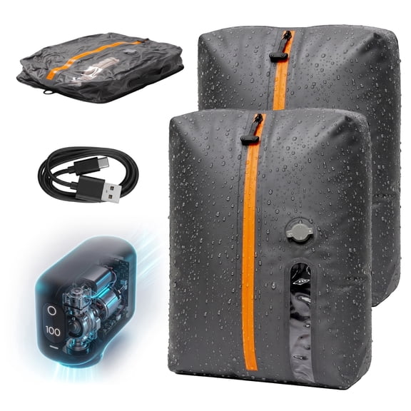 Compression Bags for Travel with Pump, 22L Travel Vacuum Bags for Clothes, IPX8 Waterproof Reusable Compression Kit for Suitcase, Backpack & Home Storage