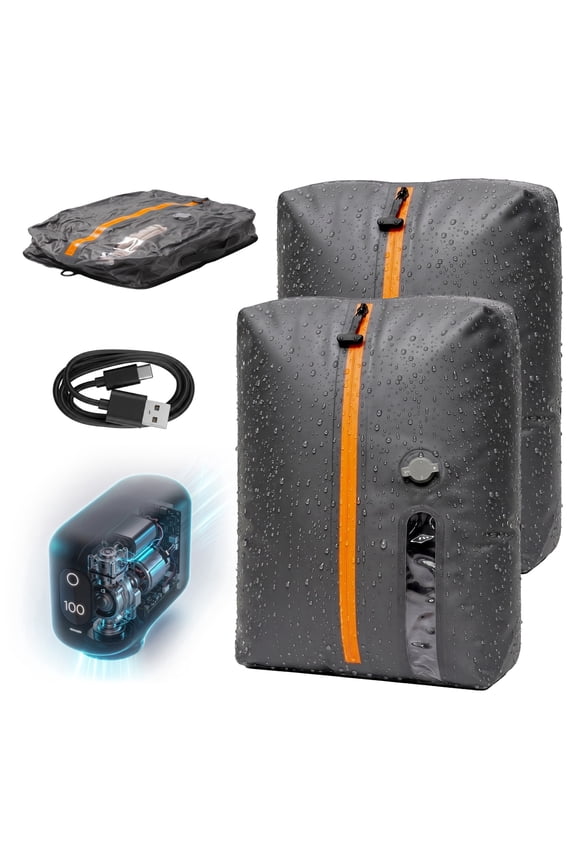 Compression Bags for Travel with Pump, 22L Travel Vacuum Bags for Clothes, IPX8 Waterproof Reusable Compression Kit for Suitcase, Backpack & Home Storage