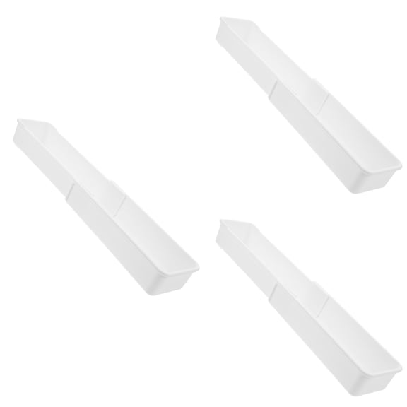 3 Pack Trays Cutlery Organizer Drawer Box Kitchen Organizers Tableware White Pp