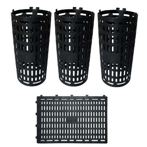 3 Pack Tree Trunk Protector Wrap Black, Mesh Plant Covers Tree Tubes for Seedlings, Saplings, Expandable Weather-Proof Durable Plant Bark Protection from Trimmers, Mowers, Rodents & Sun Scald