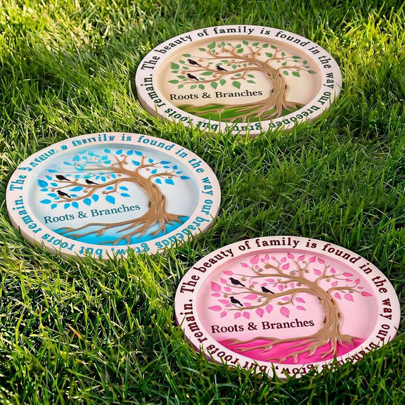 3 Pack Tree of Life Garden Stepping Stones, 10 Inches, Decorative Resin for Patio Pathway Landscaping Bestseling