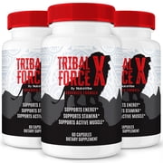 3 Pack Tribal Force X Pills for Men, Male Dietary Supplement, Complete Daily Formula for Mens Wellness and Peak Performance, Advanced Formula Capsules, TribalForce X Reviews 180 Capsules
