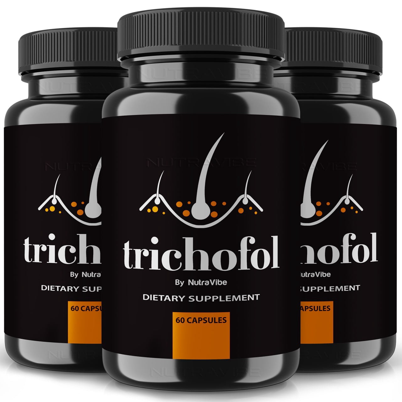 (3 Pack) Trichofol Hair Growth Supplement, Trichofol Protein Capsules for Hair Support, All Natural Supplement To Help Fine, Thinning and Weak Hair, Hair Vitamins, Trichofol Reviews (180 Capsules)
