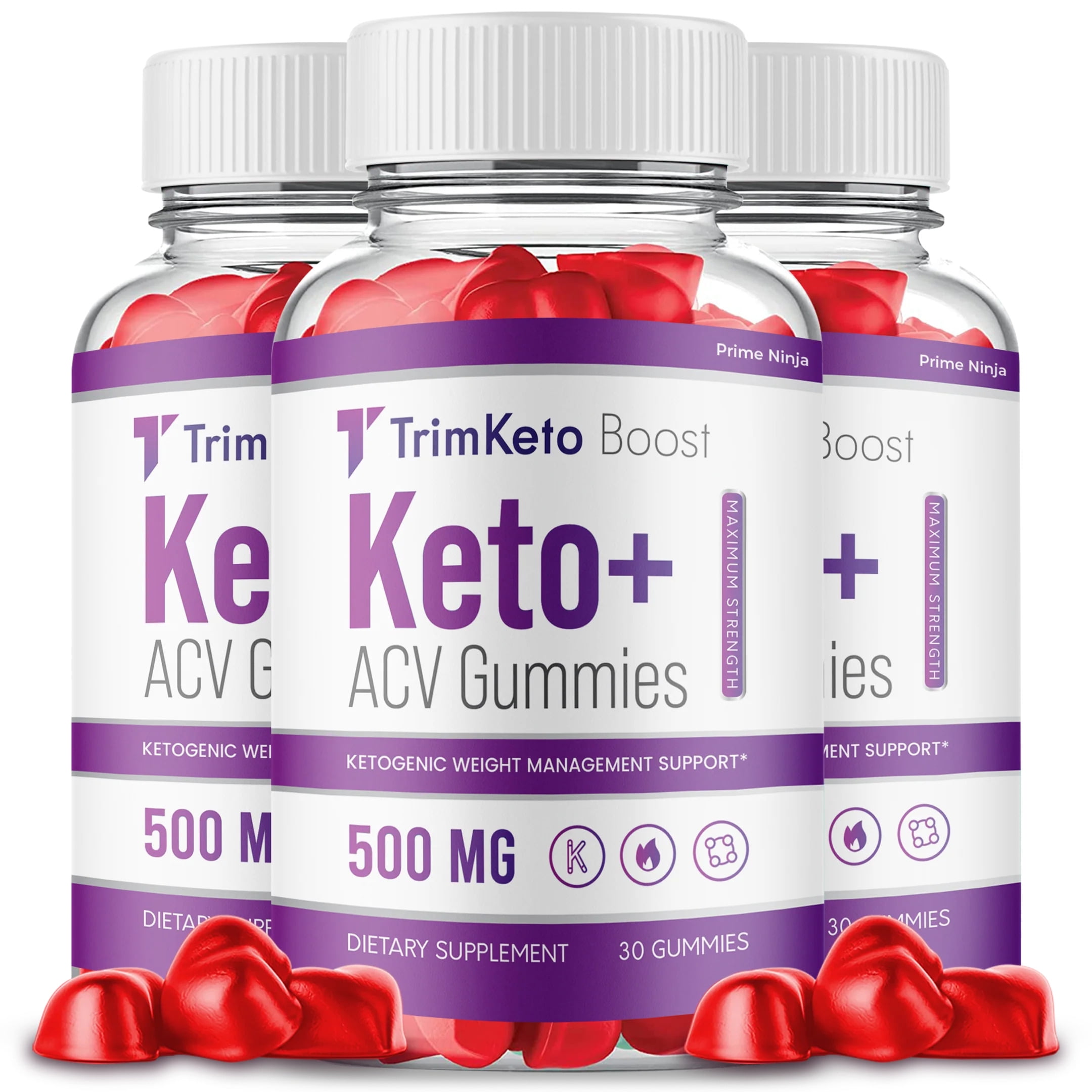 (3 Pack) TrimKeto Boost Keto ACV Gummies, Apple Cider Vinegar, Max Strength, 3 Month Supply Dietary Supplement, Made in USA.