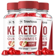 3 Pack TrimNova Keto ACV Gummies, Trim Nova Keto + ACV Gummies, Official Supplement for Men and Women