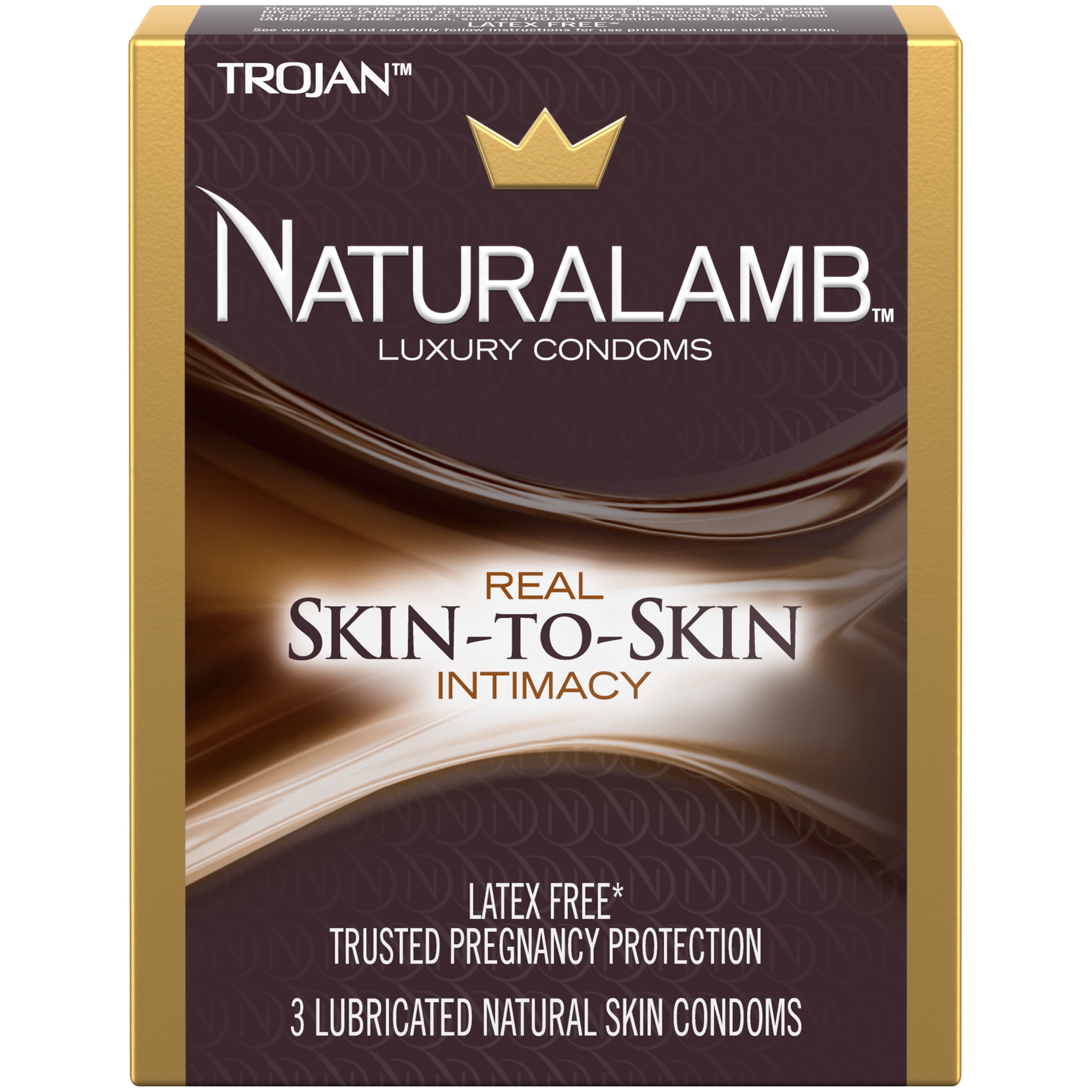 3 Pack - Trojan Naturalamb Natural Skin Lubricated Condoms 3 Each