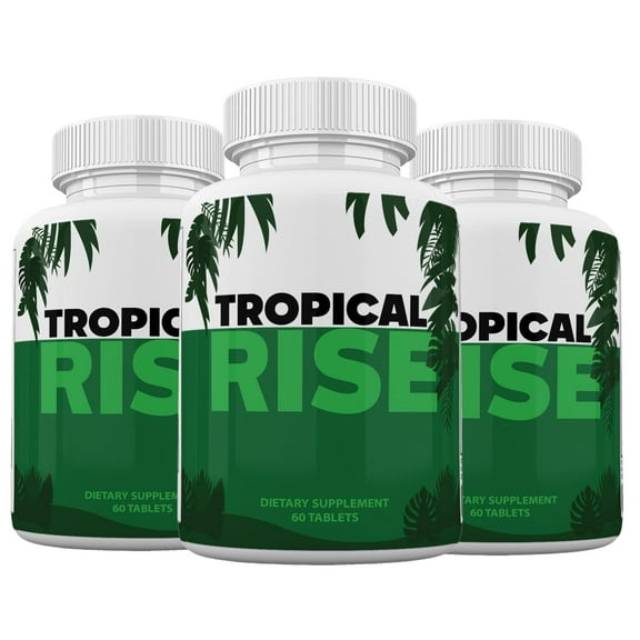 (3 Pack) Tropical Rise Pills Advanced Formula, Tropical Rise Male Supplement for Strength & Performance - 180 Count