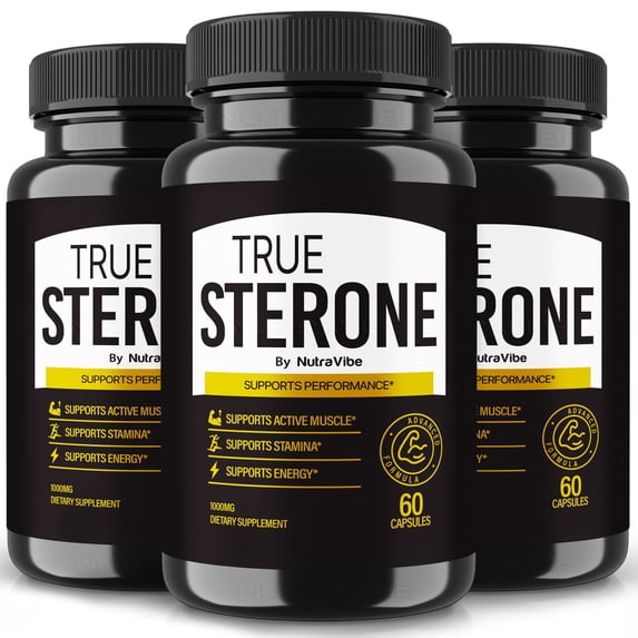 (3 Pack) True Sterone Pills, All Natural Multivitamin Capsules for Peak Performance and Optimal Health, Maximum Strength Daily Nutrition and Energy Booster, TrueSterone Reviews (180 Capsules)