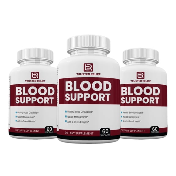(3 Pack) Trusted Relief Capsules, Official Trusted Relief Blood Balance Premium Formula - 180 Count