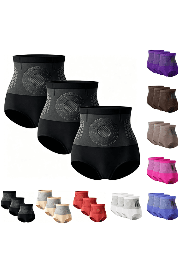 3 Pack Tummy Control Shapewear for Women, 4 in 1 High Waisted Seamless Shaping Underwear Athletic Yoga Underwear,Black XL