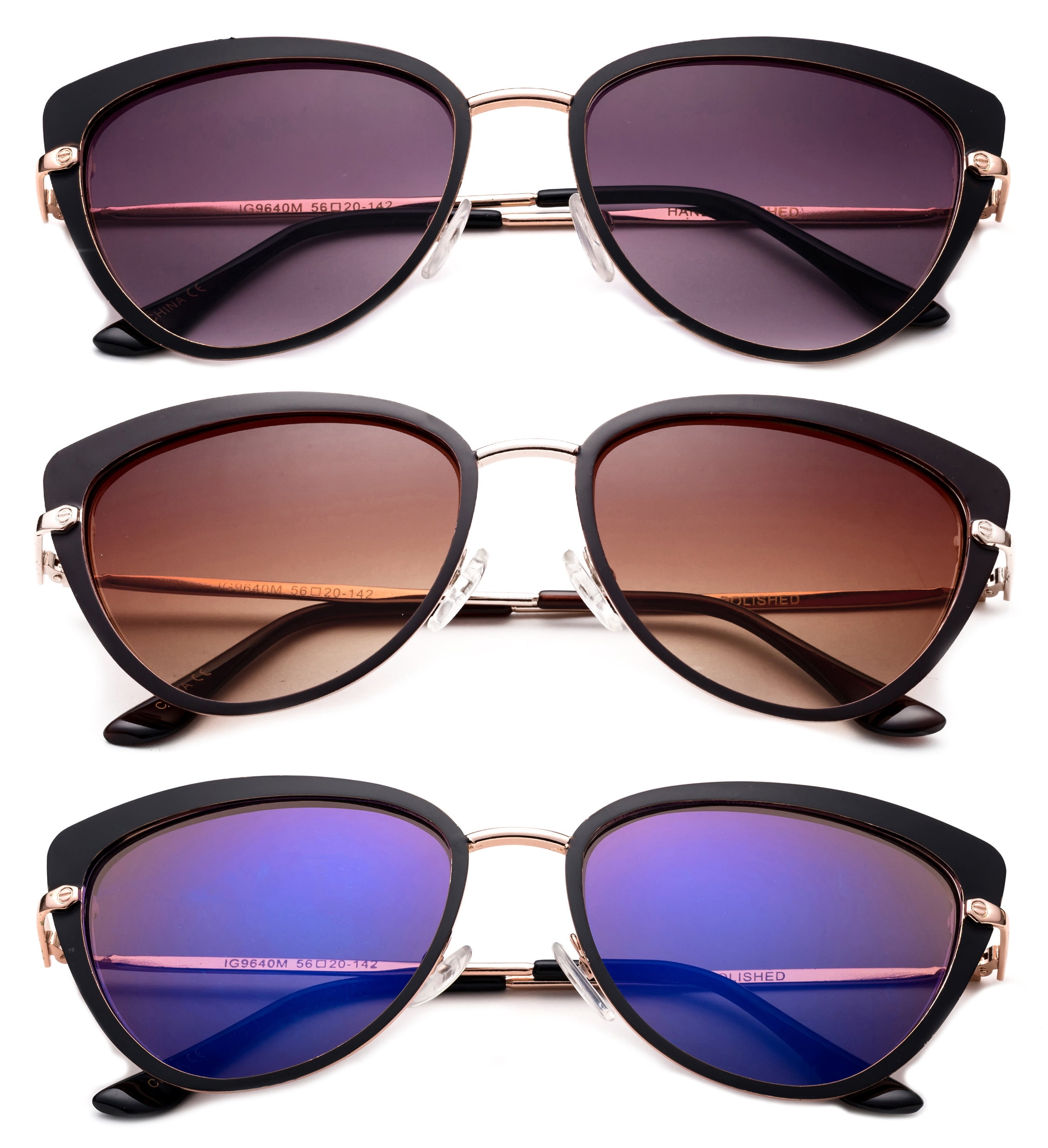 3 Pack Two Tone Metal Frame High Fashion Optical Quality Cat  display picture 3