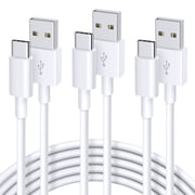 3-Pack USB A to C Cable for CarPlay, [3FT+3FT+6FT] White TPE USB to USB C Cable, USB A to USB C adapter Cord Compatible for iPhone 17/16/15, iPad, Samsung S25/S24/S23, MacBook & More Type-C Devices