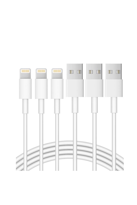 3-Pack USB Cable  Compatible for iPhone 14/14Pro/Max/13/13 Pro/Max/12/12Pro/Mini/Max/XR/X/8/8 Plus/7/7 Plus/6S/6 Plus/5/5SE and iPad