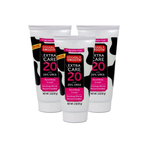 3 Pack Udderly Smooth Hand & Body Cream with 20% Urea, Replenishing - 2 oz Each