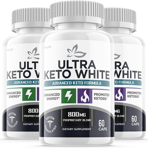 3 Pack Ultra Keto White Pills 180 Capsules