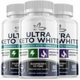 thumbnail image 1 of (3 Pack) Ultra Keto White - Supplement for Weight Loss - Energy & Focus Boosting Dietary Supplements for Weight Management & Metabolism - Advanced Fat Burn Raspberry Ketones Pills - 180 Capsules, 1 of 7