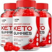 3 Pack Ultra Slim Keto ACV Gummies - Official - Keto Ultra Slim ACV Advanced Formula Plus Apple Cider Vinegar Dietary Supplement B12 Beet Root Juice Men Women 180 Gummies
