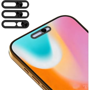 3 Pack Ultra Thin Front Camera Privacy Blocker Cover for iPhone | Fits iPhone 14/15/16/17 Series, slim webcam cover, black, privacy & security protection