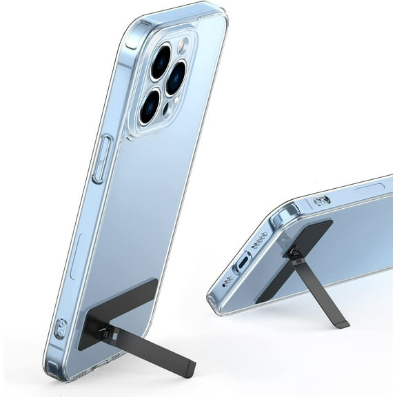 3 Pack Ultra-Thin Kickstand for Cell Phone Case, Horizontal/Vertical Desk Stand Holder Accessories for iPhone 14/13/12/11/SE Mini Pro Max, Galaxy S22/S21/S20 Fe Ultra and Any Cellphone -Black