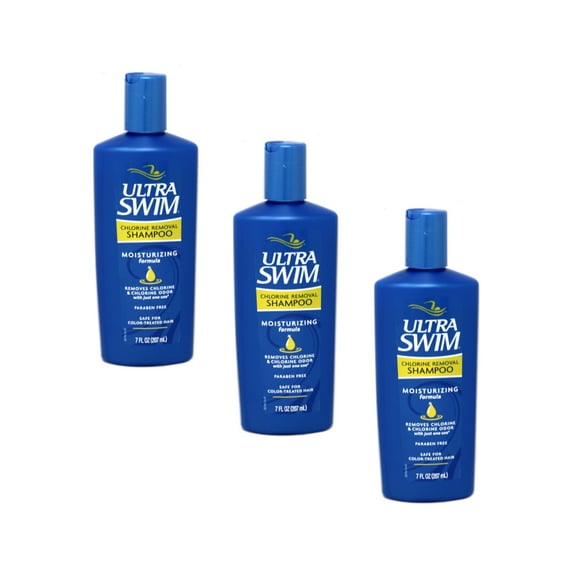3 Pack - UltraSwim Chlorine Removal Shampoo Moisturizing Formula 7 oz Each