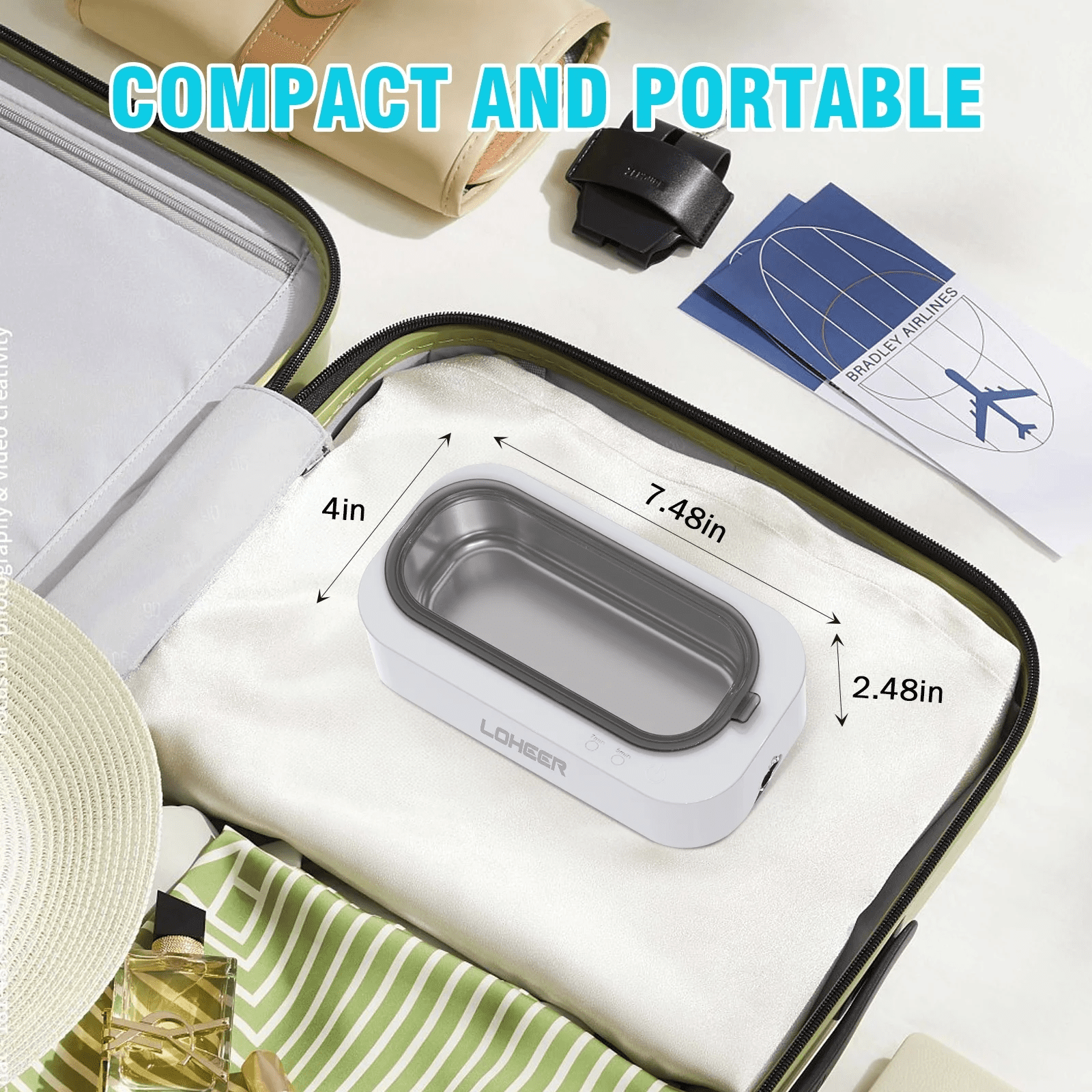3 Pack  Ultrasonic Jewelry Cleaner, 12oz 48Khz Ultrasonic Cleaner for Rings, Glasses, Jewelry