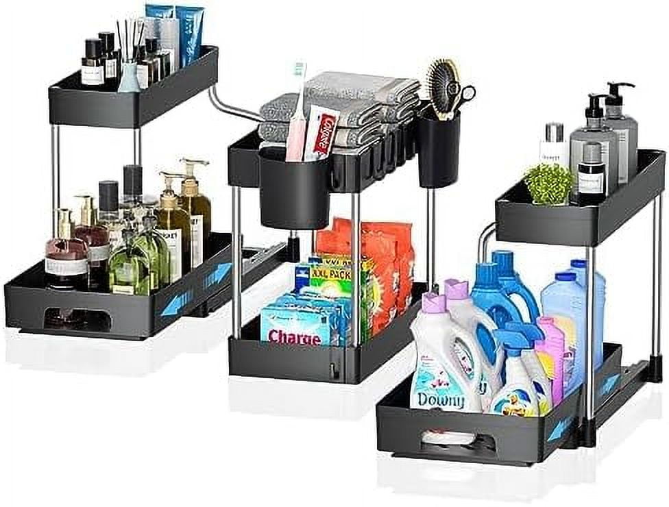 Dropship 2 Pack Under Sink Organizers And Storage Bathroom Organizer Under  Sink, Pull Out Cabinet Organizer For Kitchen Bathroom Sink Storage, WHITE  to Sell Online at a Lower Price