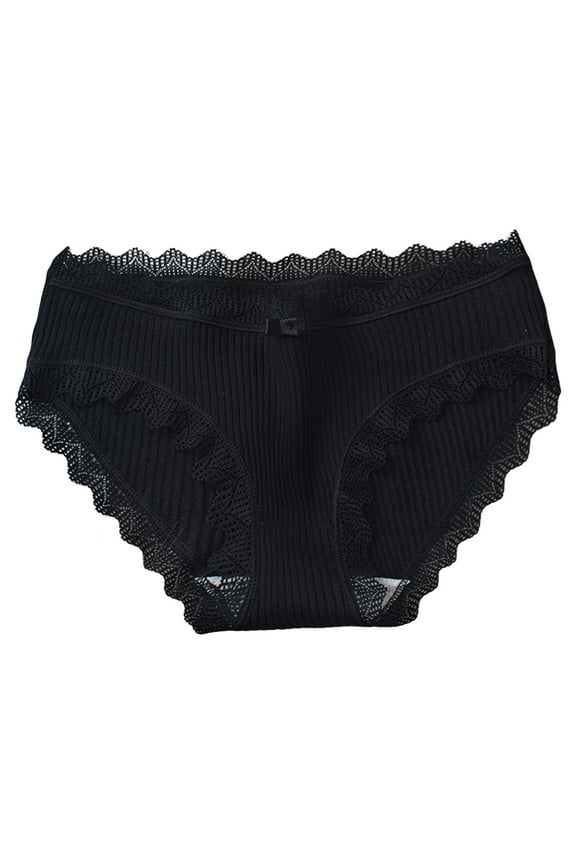 3 Pack Underwear for Women Letter Logo Low Waist Striped Tangas No Show Bikini Thongs Ladies Panties