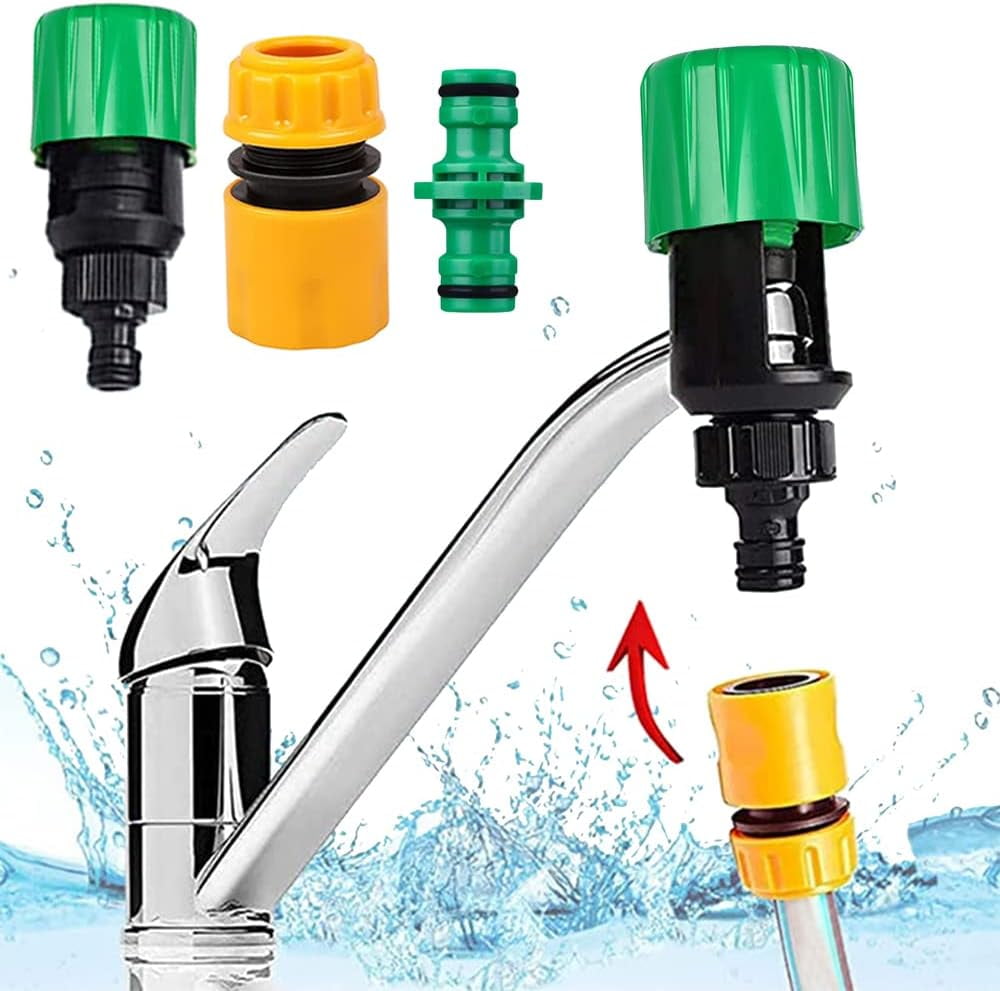 3 Pack Universal Kitchen Garden Faucet Hose Connector Kitchen Sink Hose
