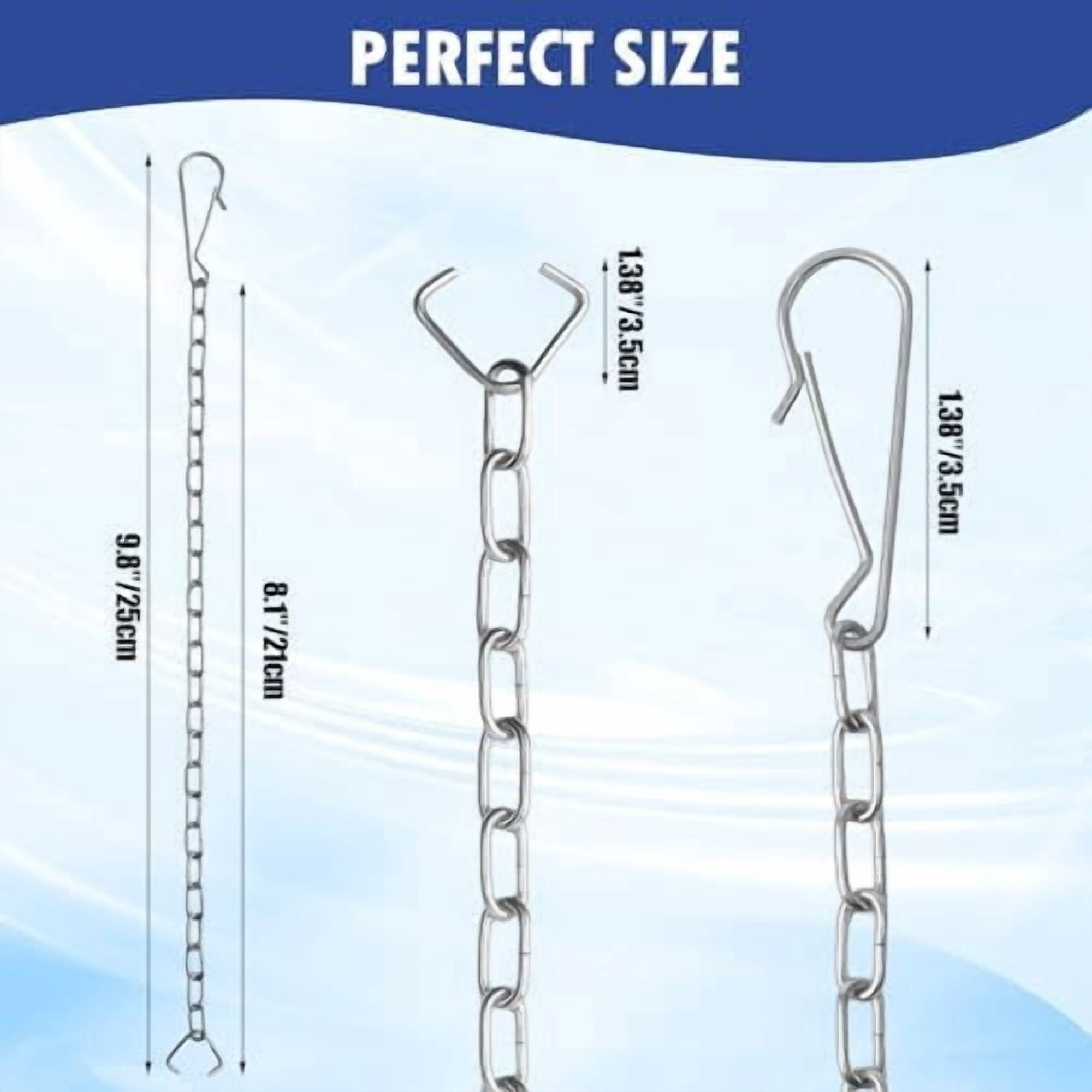 3-Pack Universal Toilet Flapper Chain Replacement Kit - Stainless Steel ...