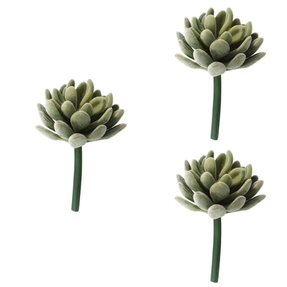 3 Pack Unpotted Succulent Succulents Artificial Plants for Decor Green