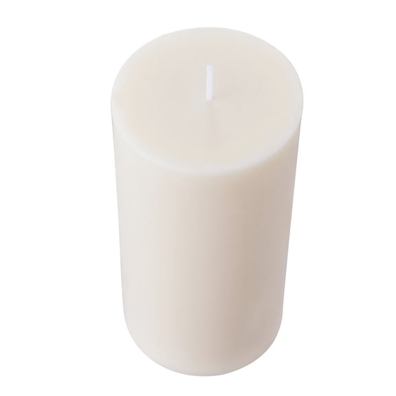 3-Pack Unscented Pillar Candles, 65-Hour Long Burning, Christmas White - Decorative Holiday Candles