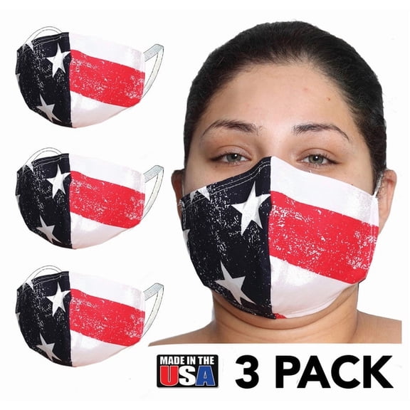 3-Pack Unsex Mask 2-Layer Cotton Reusable Face Mask 167M2183