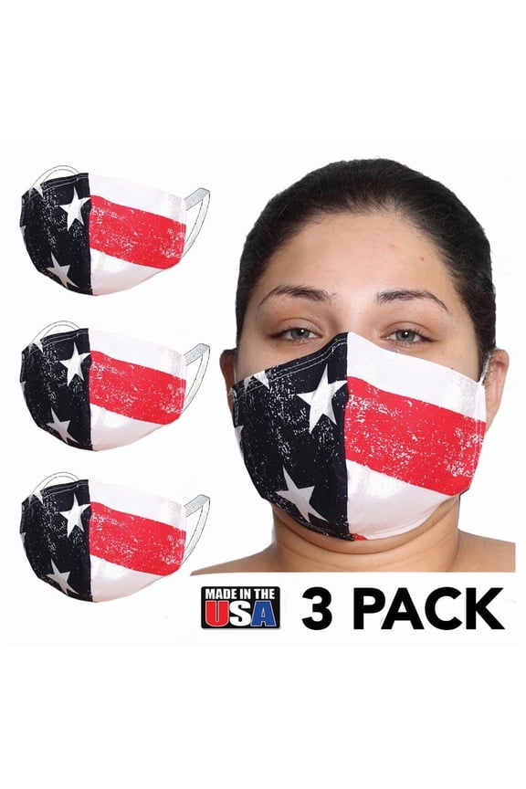 3-Pack Unsex Mask 2-Layer Cotton Reusable Face Mask 167M2183
