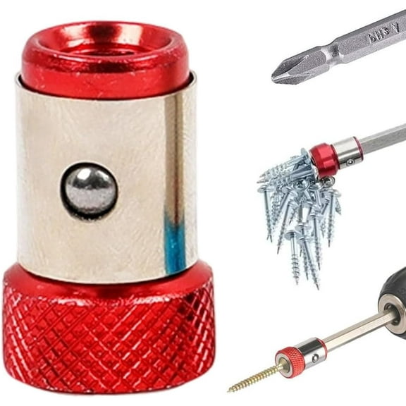 3-Pack Upgraded Screwdriver Magnetic Rings - 2026 Universal 1/4" Hex Bit Magnetizer with N52 Strong Magnet - Impact Ready Metal Collar