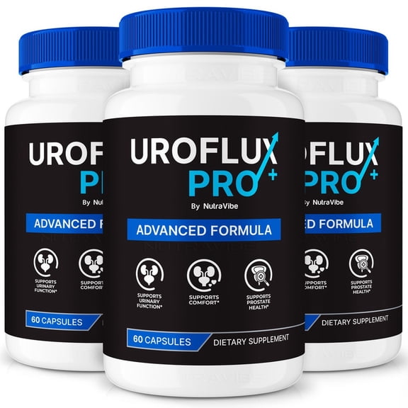 (3 Pack) Uroflux Pro+ - Official Uroflux Pro + Pills For Prostate Heath, All Natural Formula To Support Control, Energy & Overall Well-Being, Review (180 Capsules)