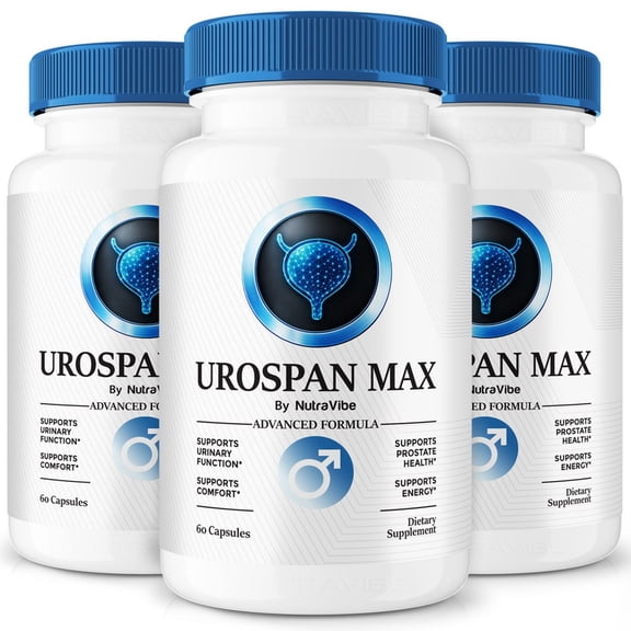 (3 Pack) Urospan Max Capsules - UrospanMax Prostate Support Formula with Natural Blend for Urinary Flow, Comfort & Balance | Easy-to-Swallow Daily Pills for Over-All Wellness (180 Capsules)