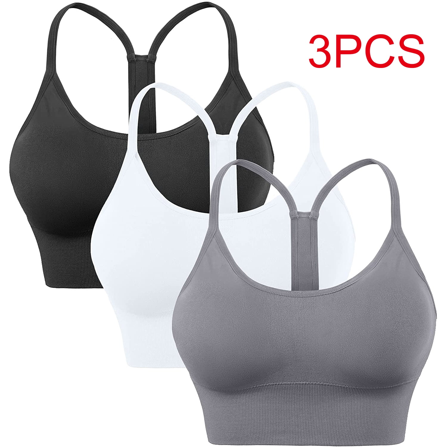selizo Padded Bralettes for Women, 6 Pcs Sports Bras for Women Pack, V Neck  Cami Bando Bra for Women Girls, S-M : : Clothing, Shoes &  Accessories