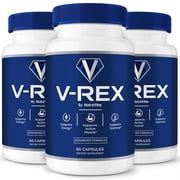 3 Pack V-Rex   Original VRex Capsules with a Natural Daily Blend for Energy & Wellness | Clean, Gentle, Easy-to-Swallow Pills 180 Capsules